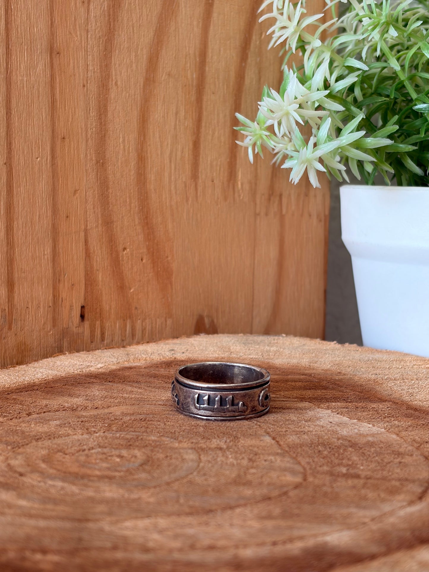 925 Silver Spinner Ring : Size 11