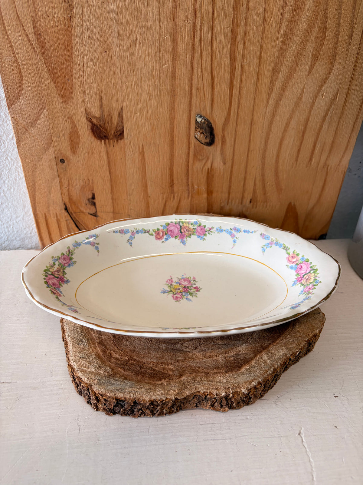 Vtg Floral Trinket Dish (Local Pick Up Only)