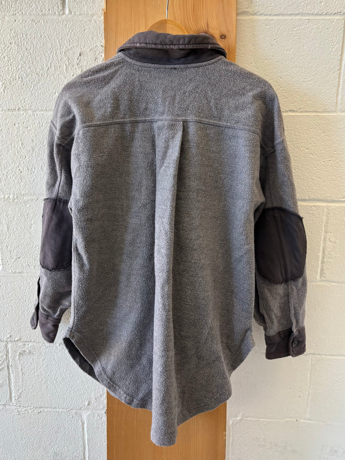 FP Gray Fleece Button Up Shacket : S (As Is)