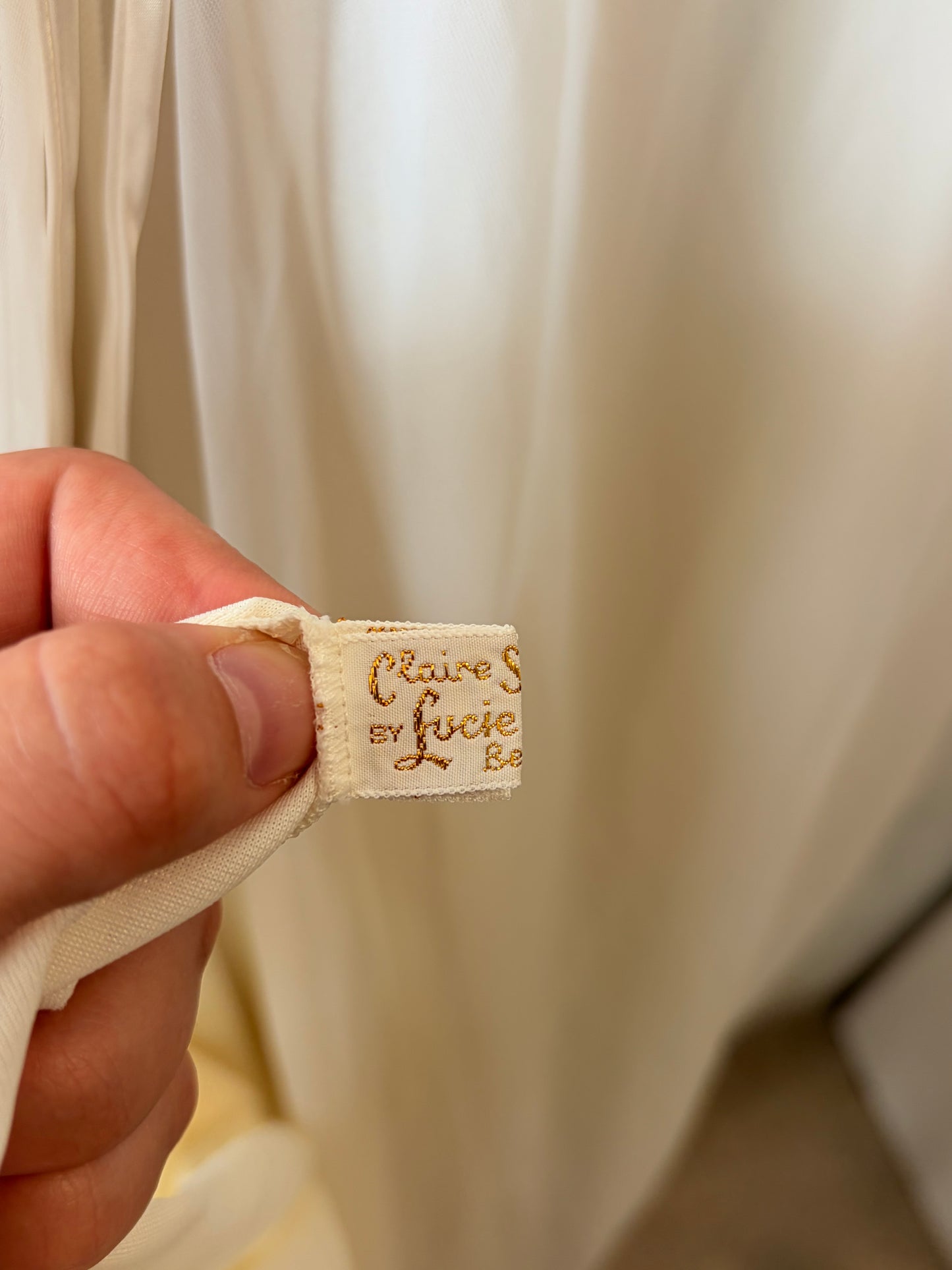 Vtg Lucie Ann Chiffon Lace Peignoir Robe : Petite (As Is)