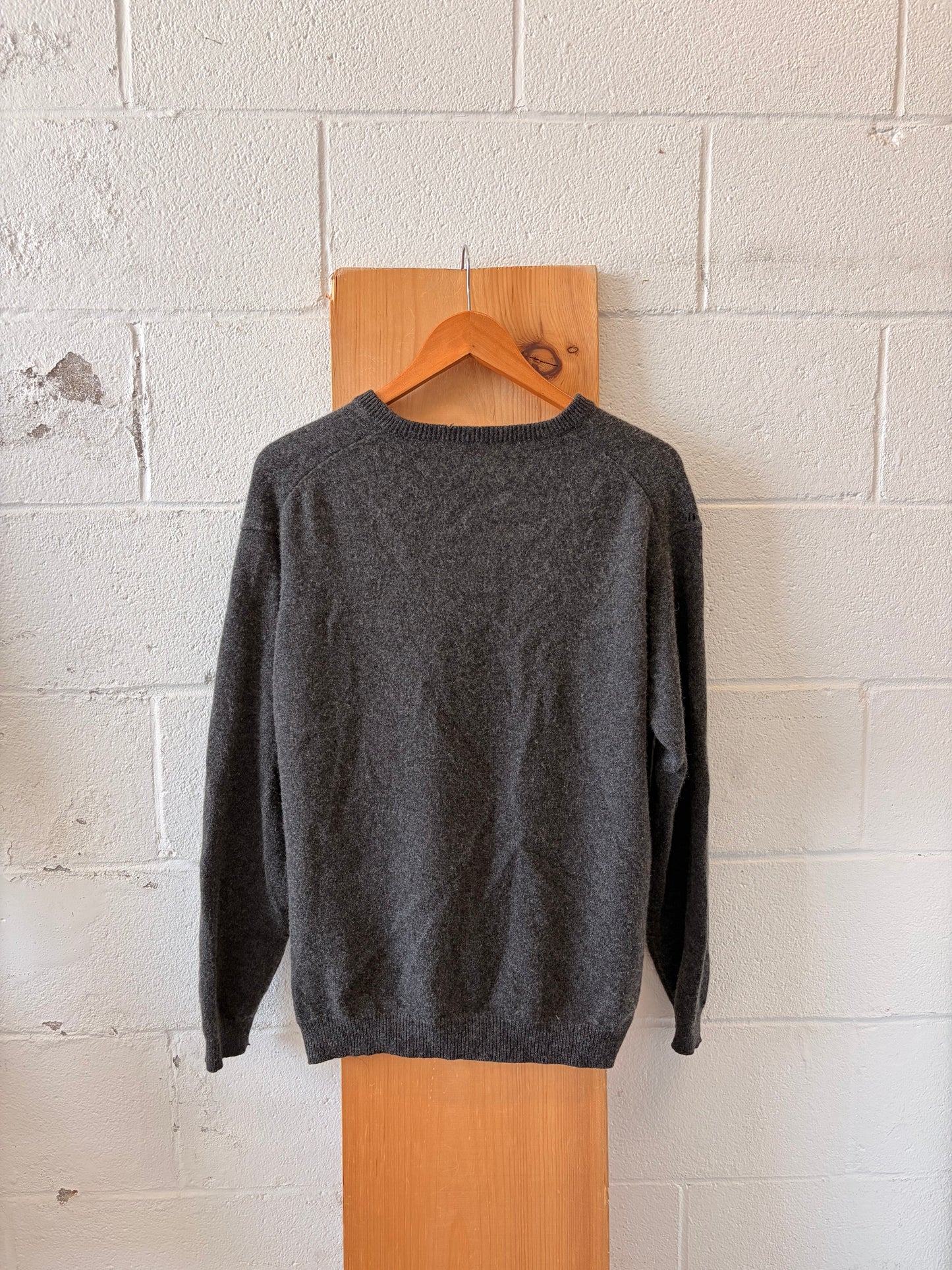 Vtg Gray Cashmere Sweater : S