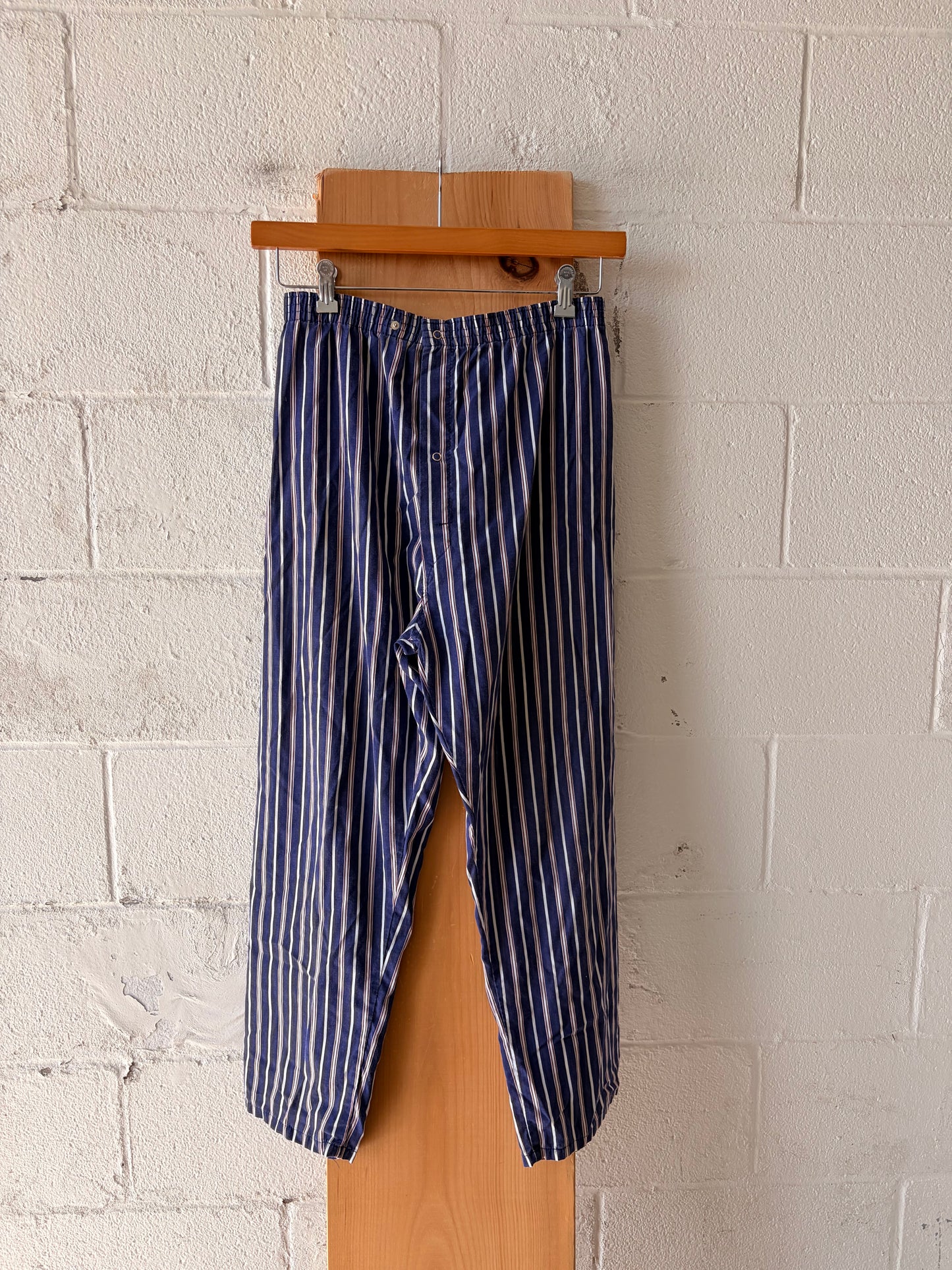 Blue & White Striped Lounge Pants : S/M