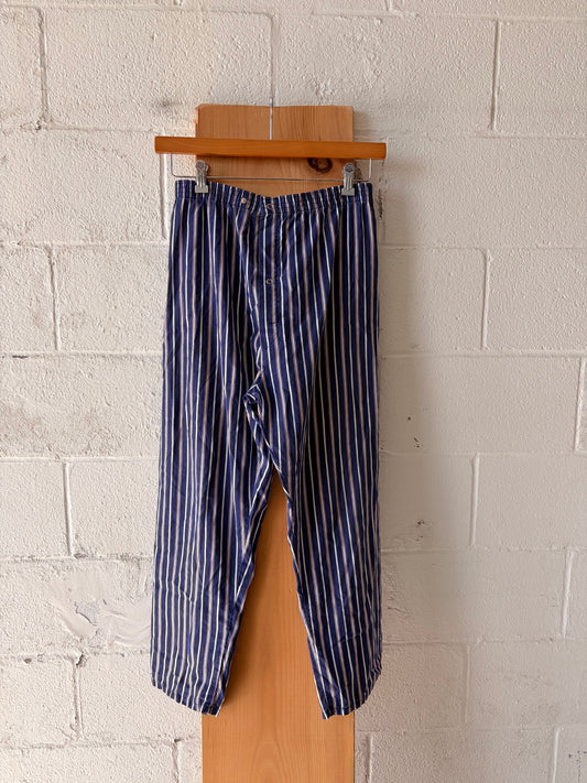 Blue & White Striped Lounge Pants : S/M