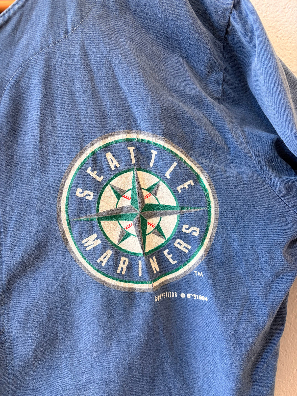 Vtg 90’s Seattle Mariners Baseball Button Down Jersey Tee : M
