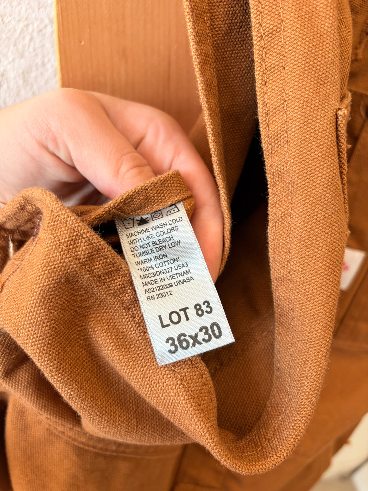 Round House Khaki Double Knee Overalls : 36x30