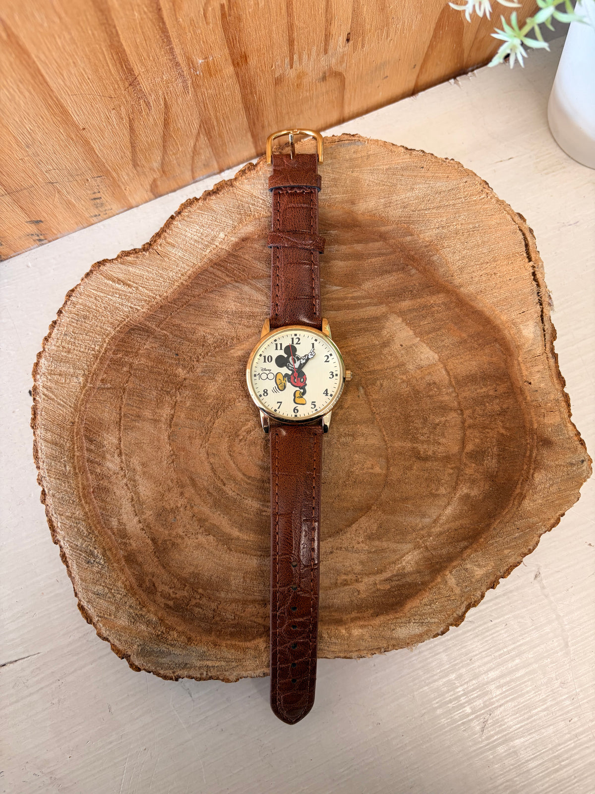 Brown Mickey Mouse Watch (Tested & Works!)