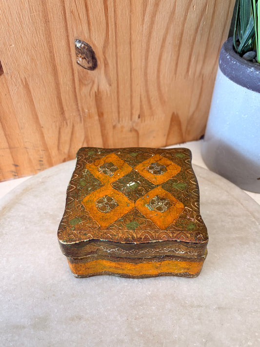 Vtg Florentia Made in Italy Trinket Box