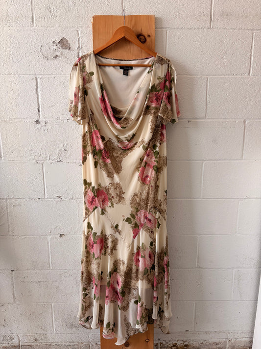 Beaded Floral Dress : 22W