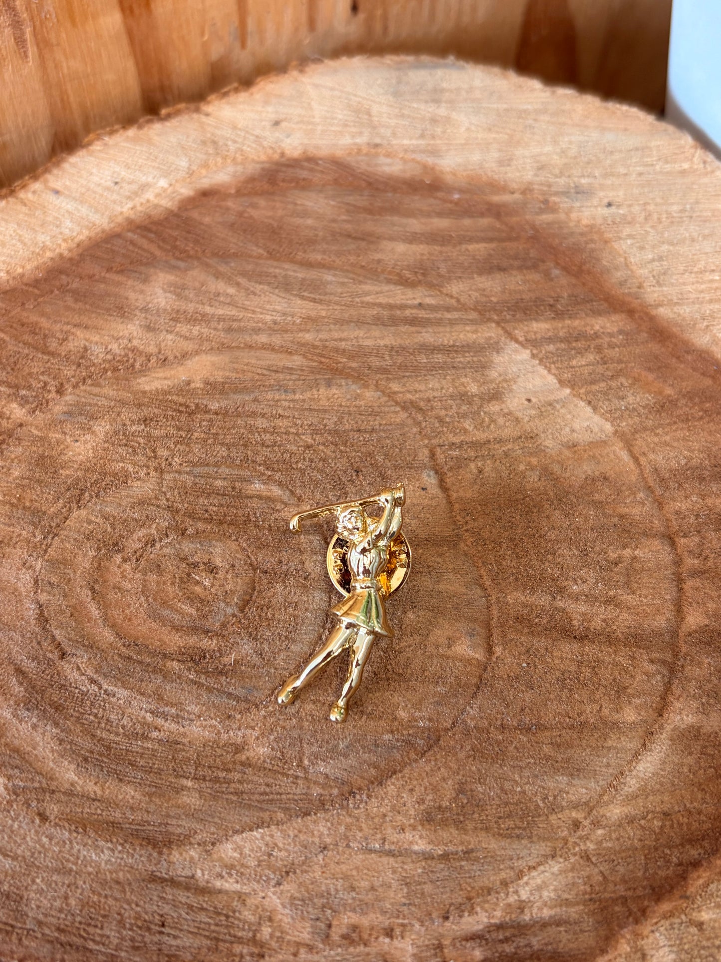 Little Gold Tone Golfer Pin
