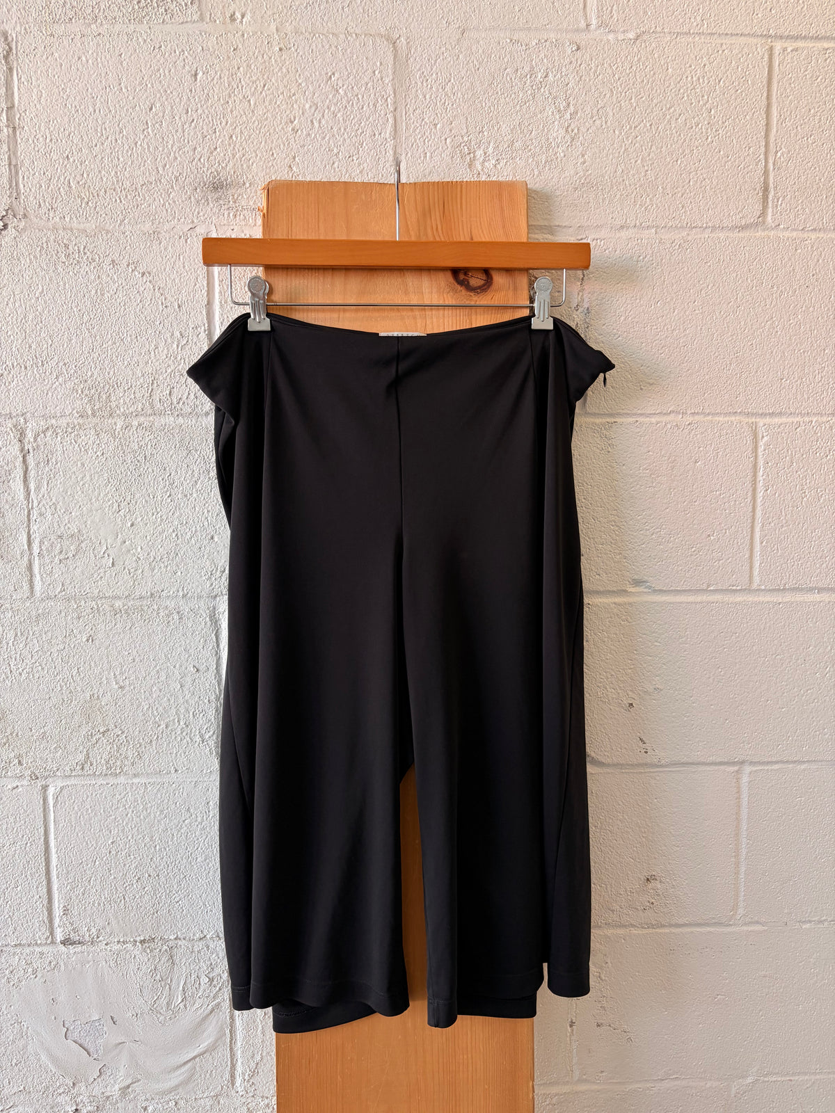 Cropped Black Wide Leg Pants : 1X
