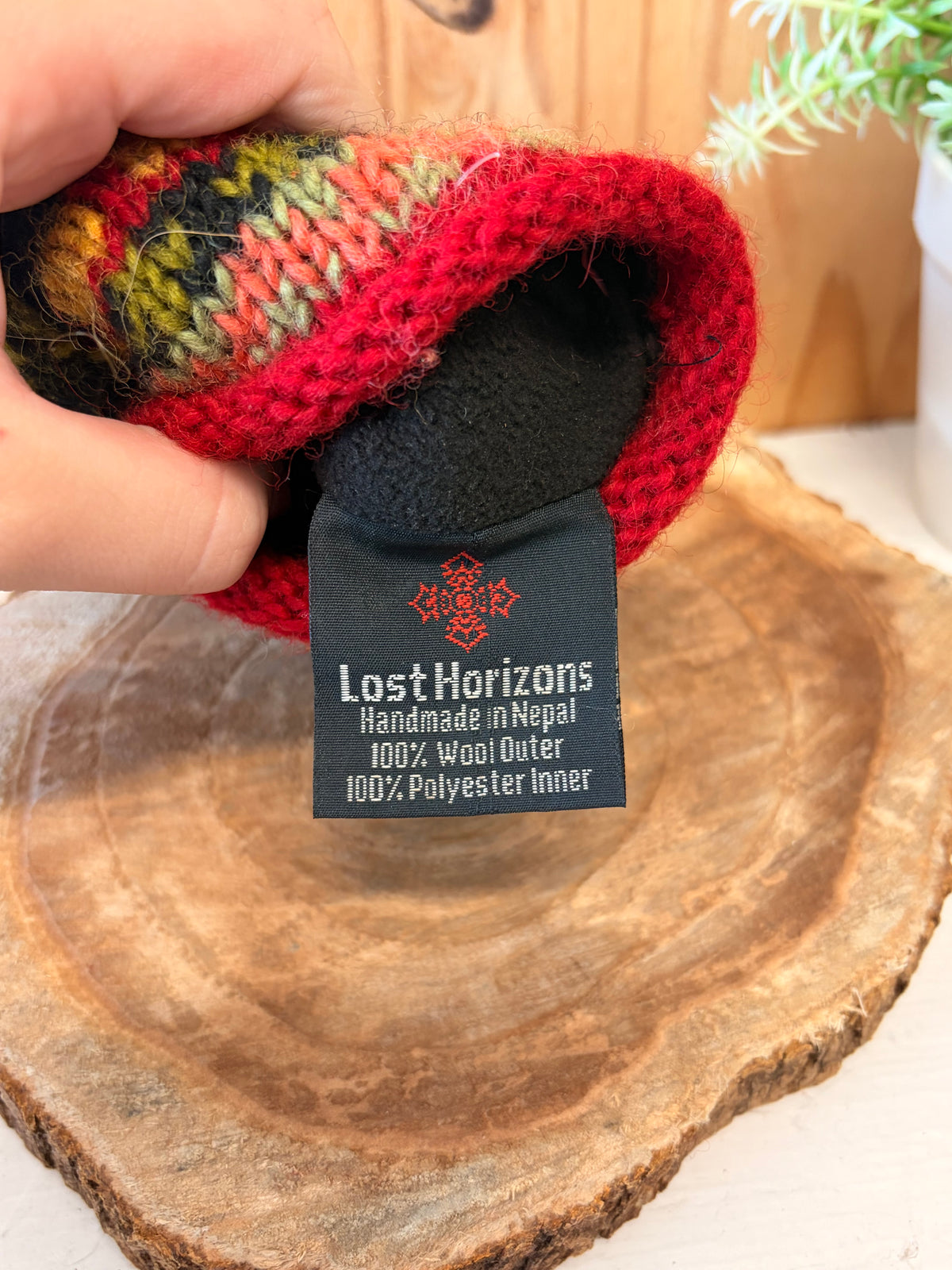 Floral Wool Fingerless Gloves