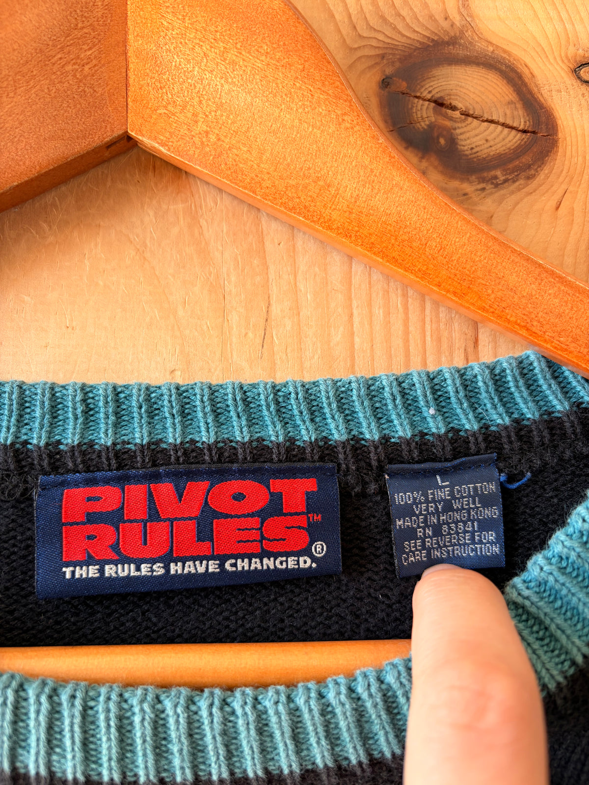 Vtg Pivot Rules Golf Sweater : L