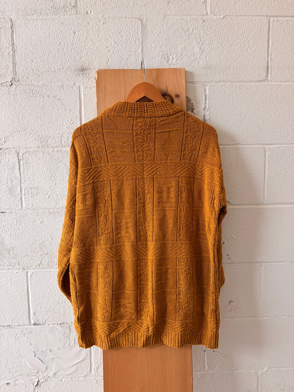 Vtg Mustard Yellow Sweater : M