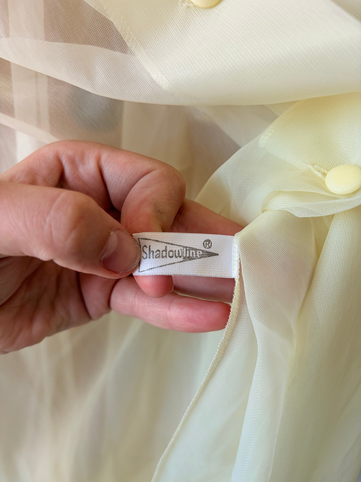 Vtg Yellow Babydoll Peignoir Robe  : P