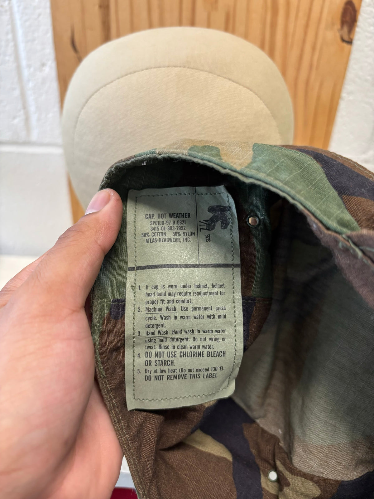 Camo Cap : 7.25