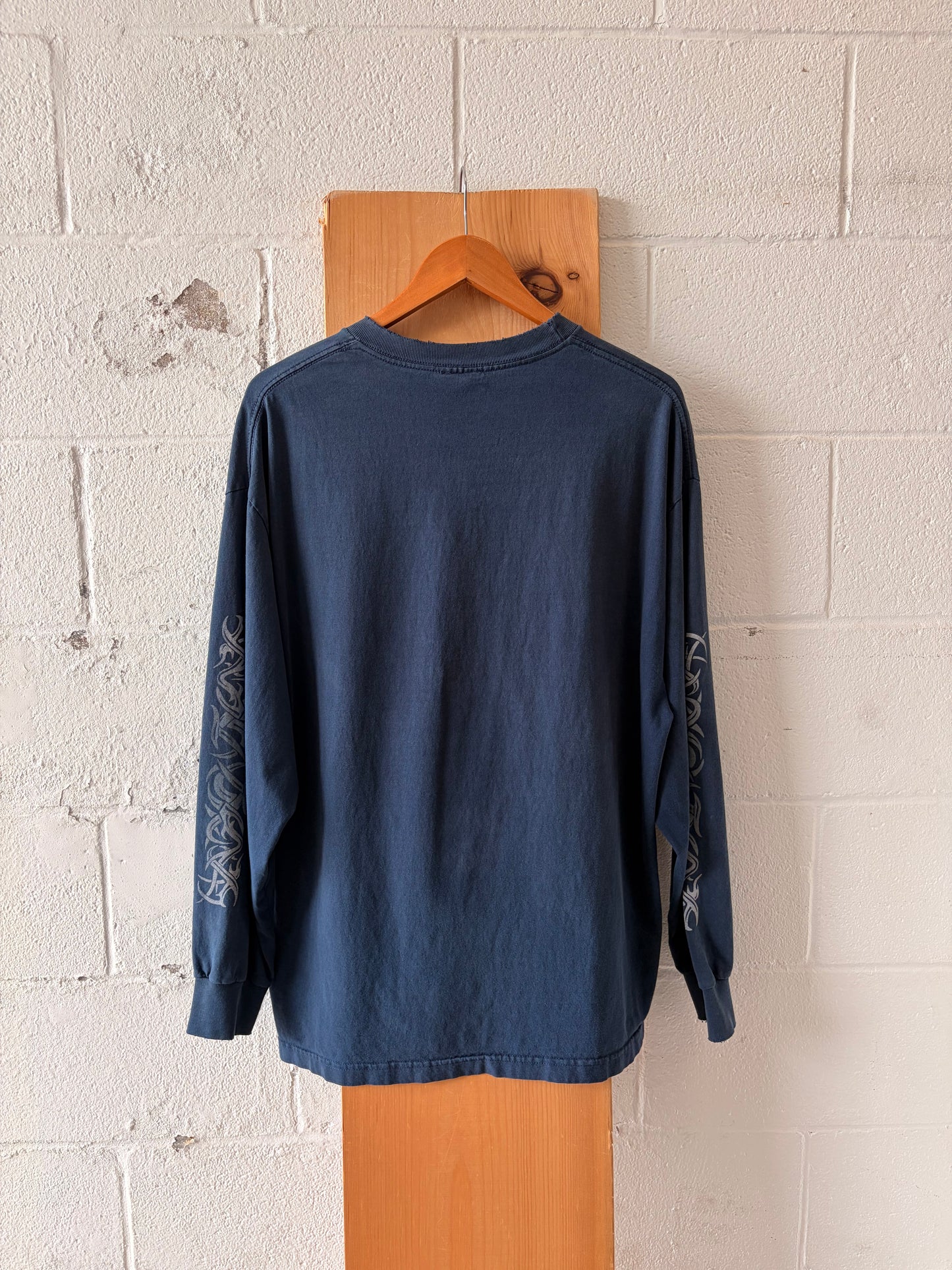 Distressed Y2K Top Heavy Long Sleeve : XL