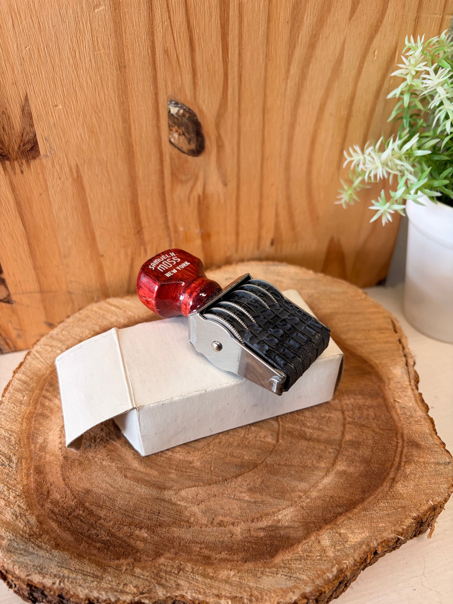 Vtg Samuel H. Moss Date Stamp (As Is)