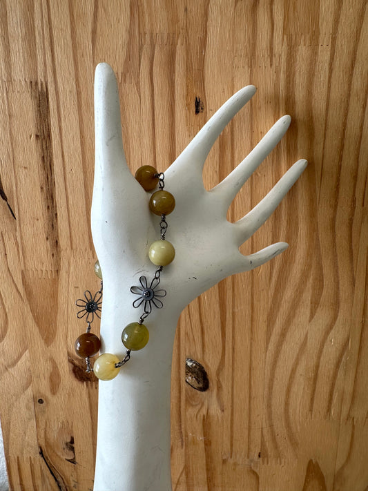 Beads and Flowers Bracelet