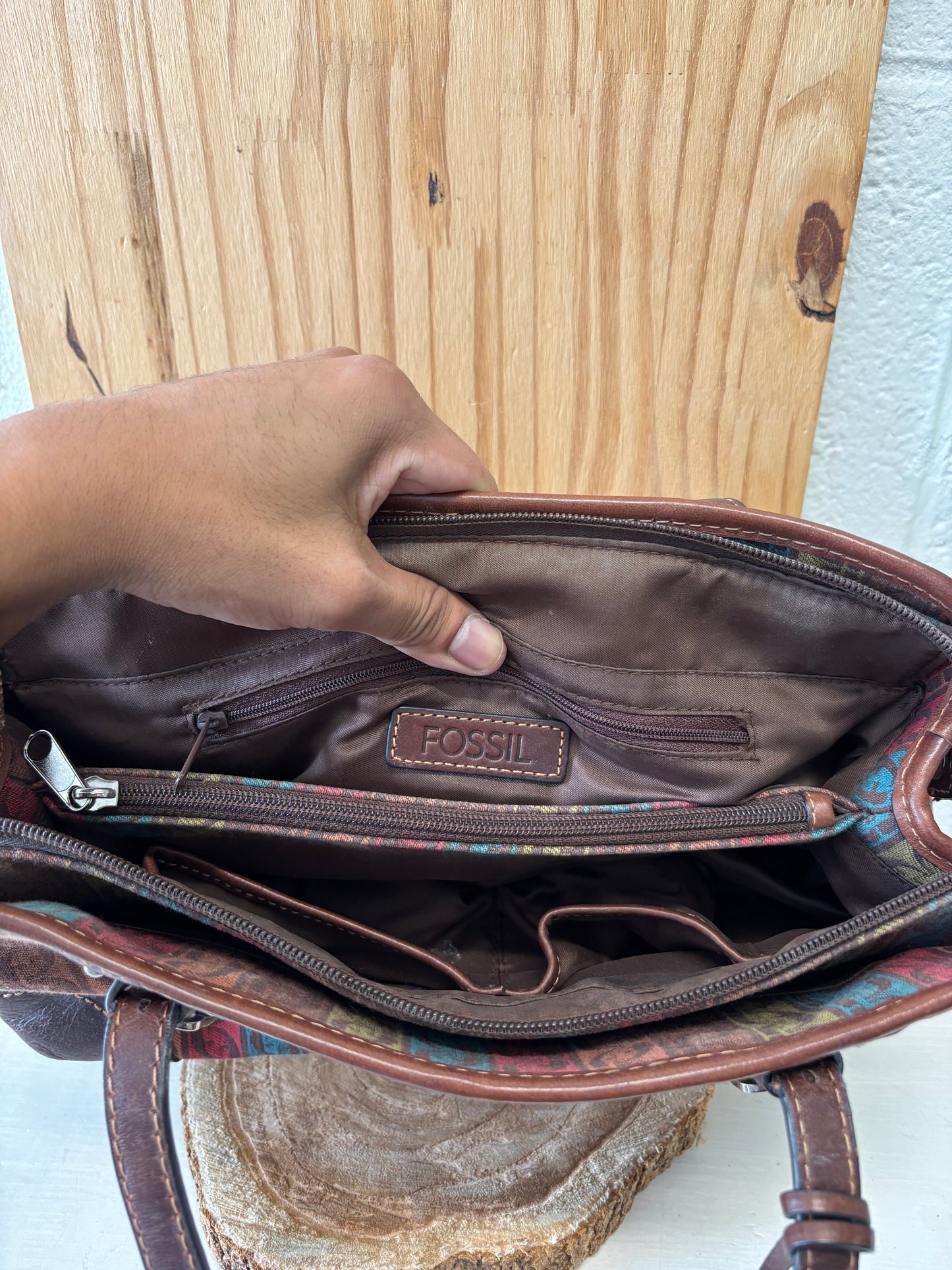 Fossil Colorful Canvas Purse (Local Pickup Only)