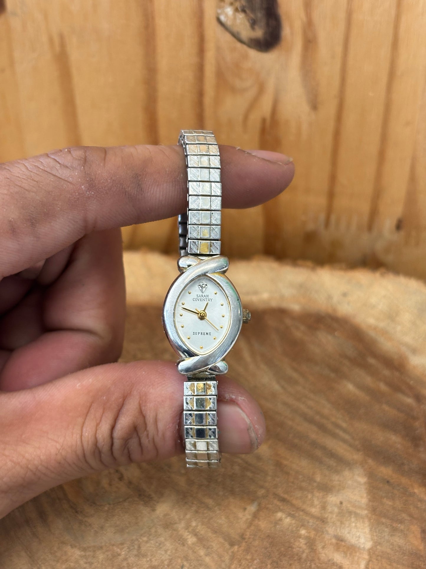 Vtg Silver Tone Watch (As Is)