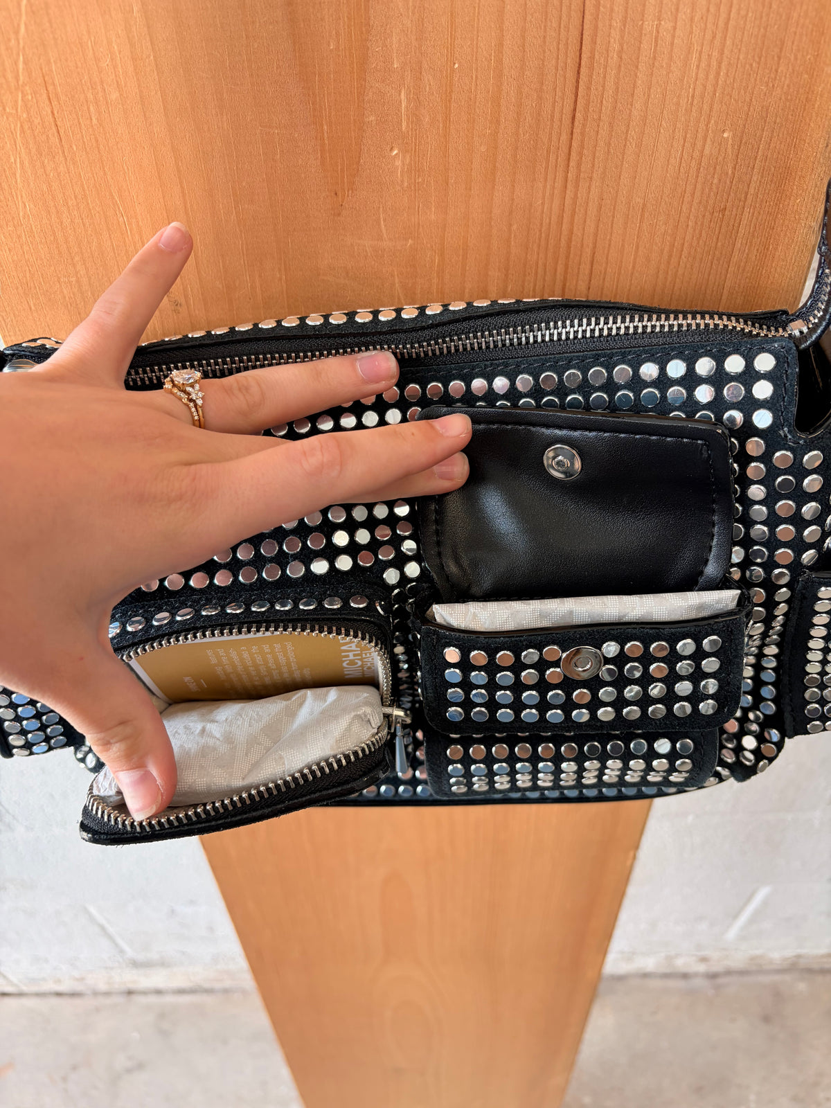 Michael Kors Dakota Studded Shoulder Bag