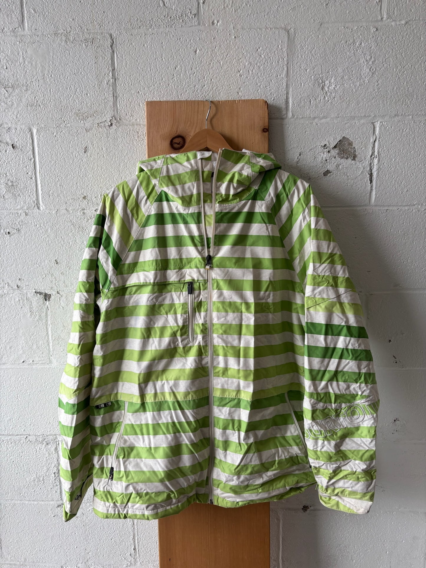 Green Striped Burton Jacket : L