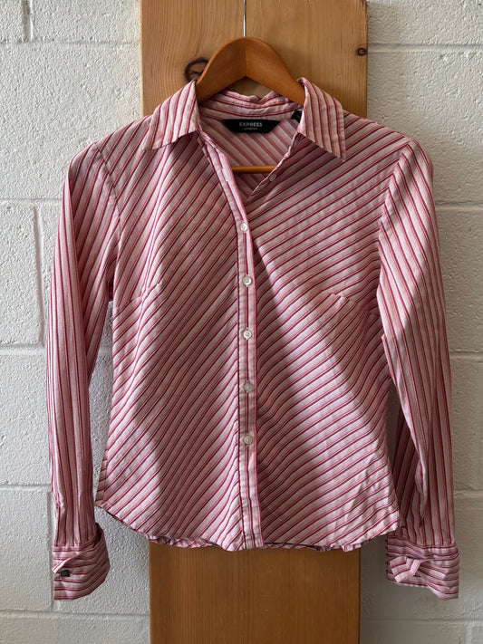 Striped Button Up : Wms XS