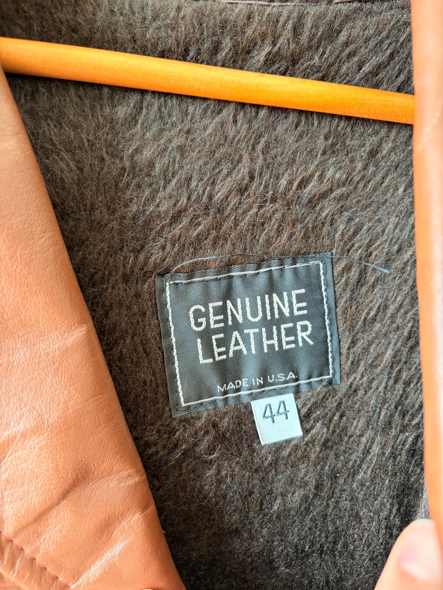 Vtg Lined Brown Leather Jacket : 44 (Local Pick Up Only)