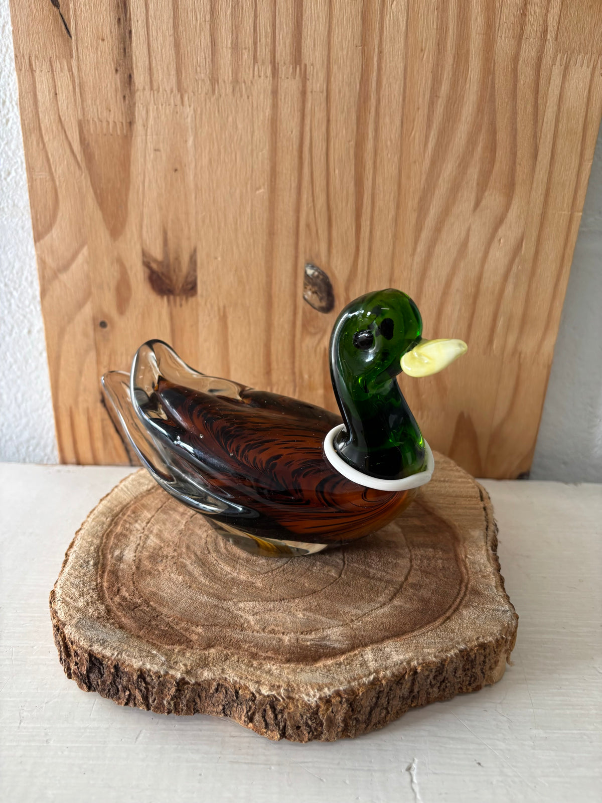 Vtg Hand Blown Mallard Glass Figurine (Local Pickup Only)