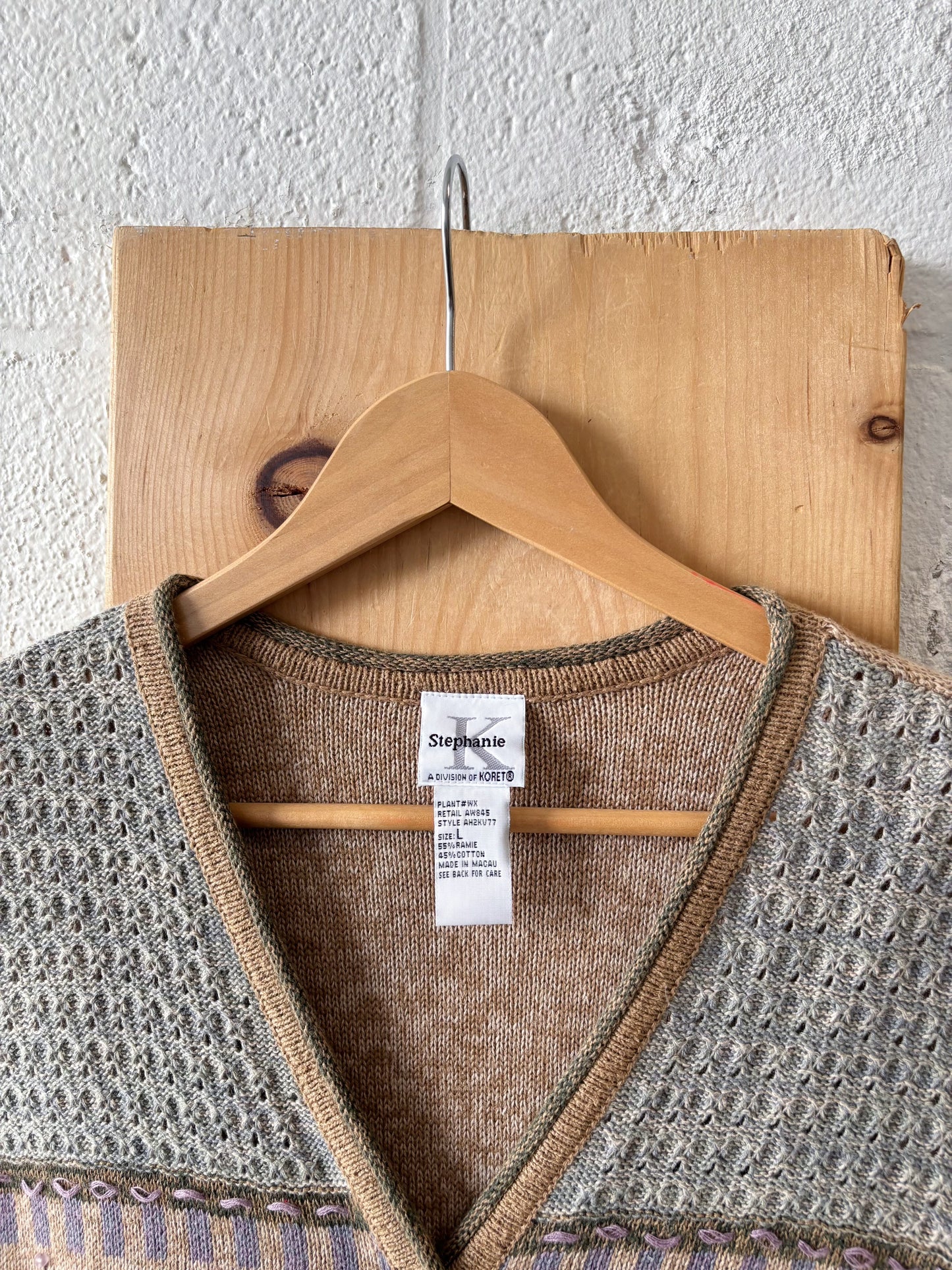 Granny Knit Sweater Vest : L