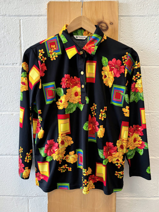 Vtg Patterned Button Up : M/L