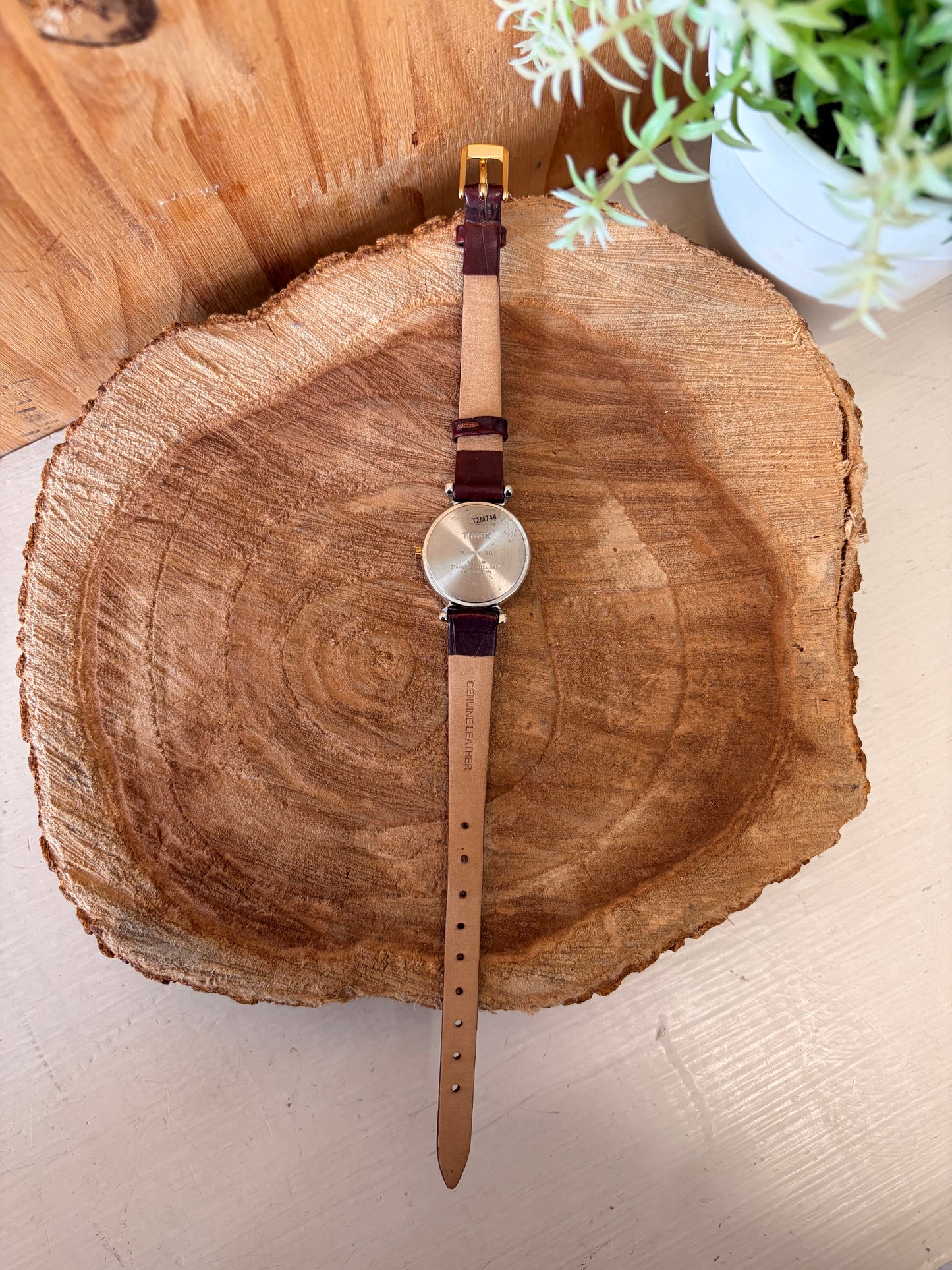 Brown Leather Timex Watch (Untested - As Is)