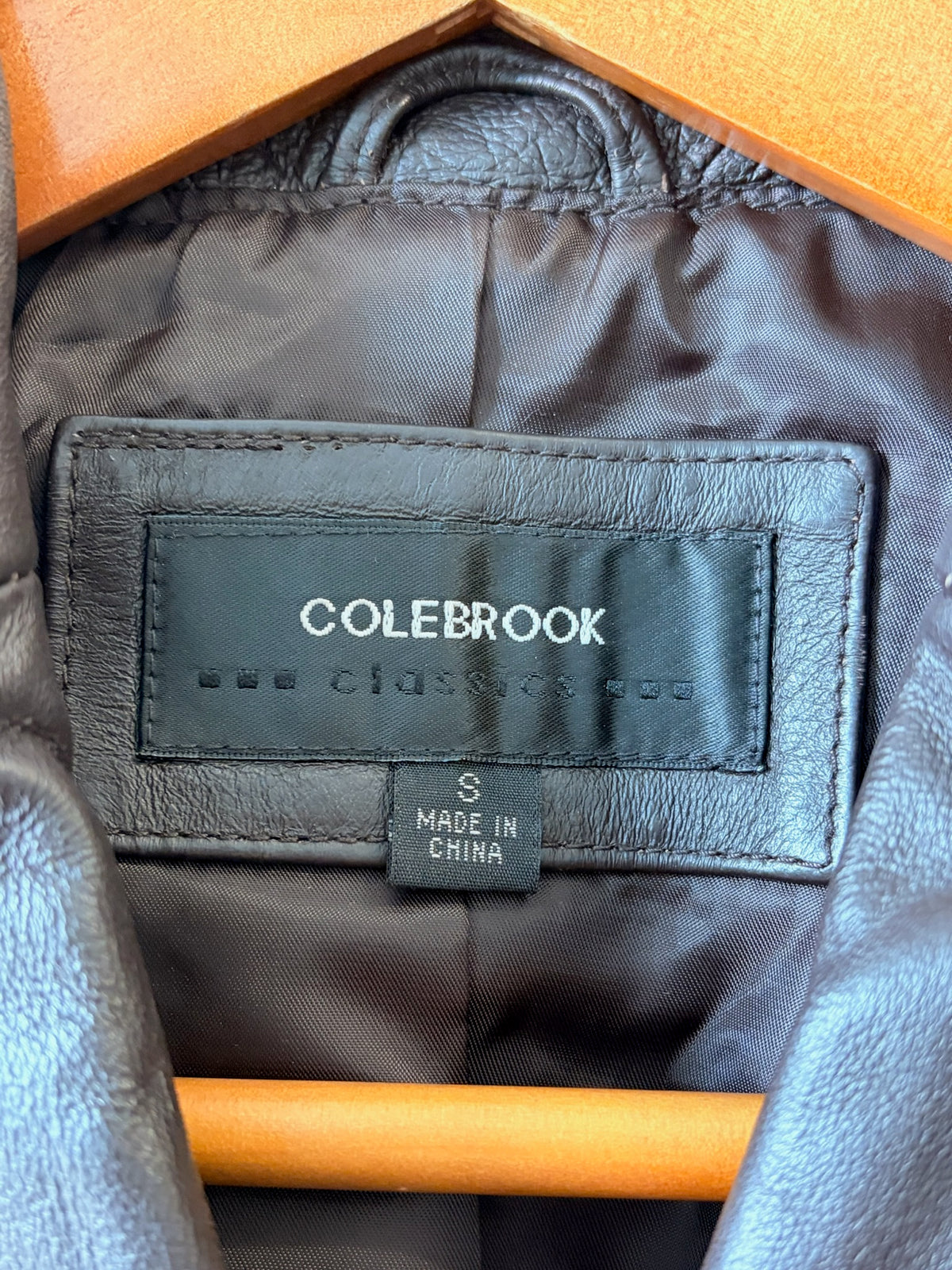 Dark Brown Leather Jacket : S
