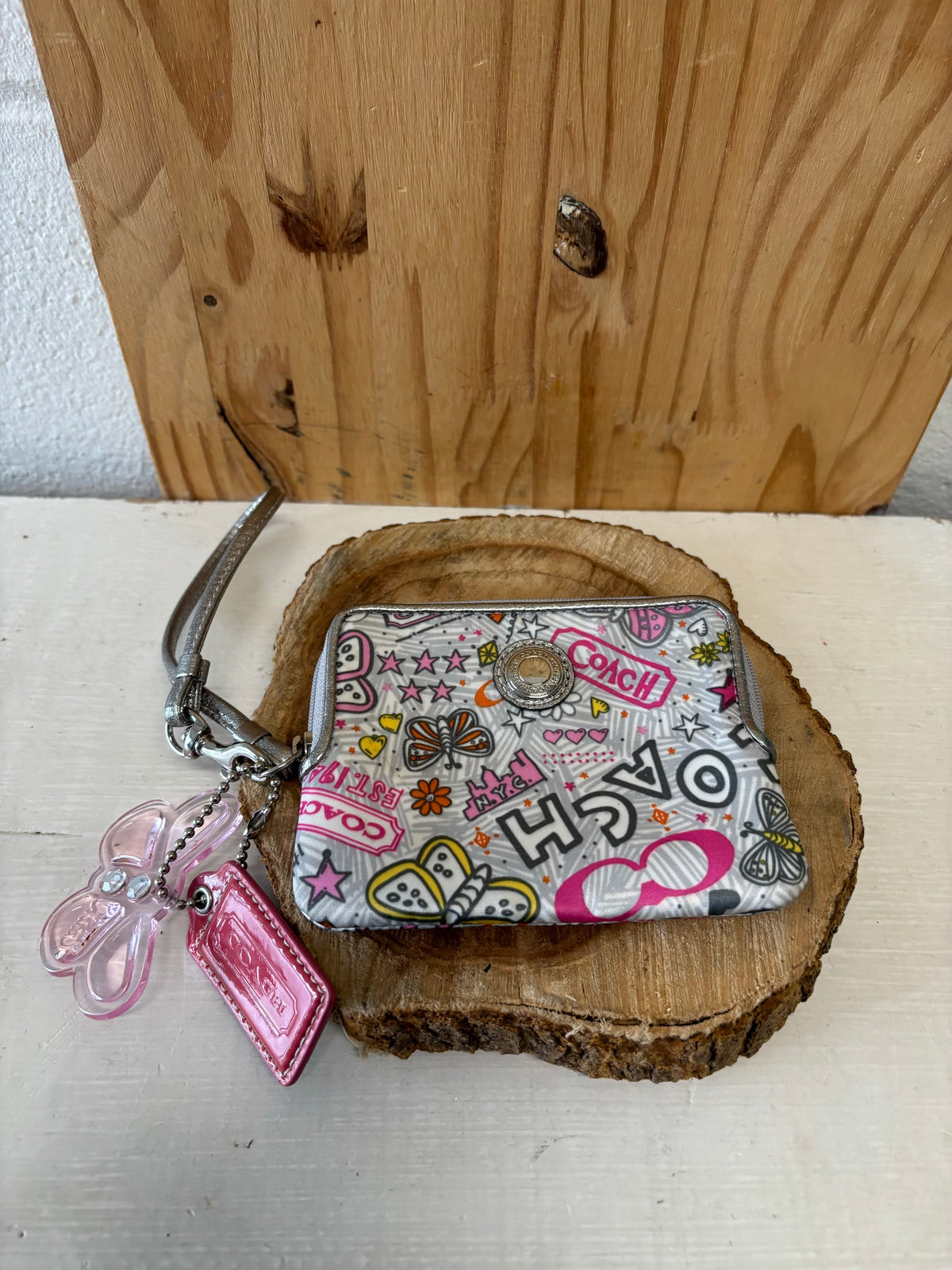 Y2K Coach Poppy Wallet W/Butterfly Charm