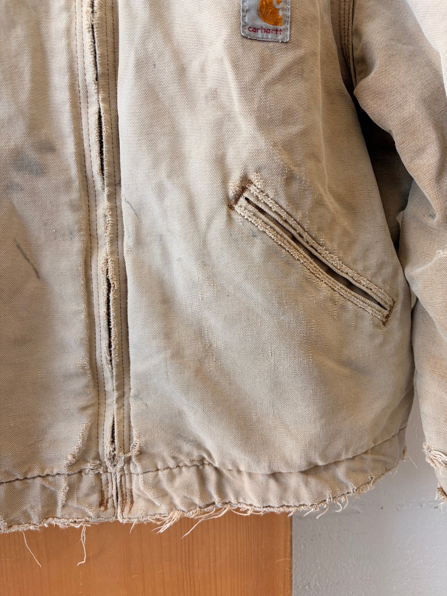 Distressed Carhartt Detroit Work Jacket : L