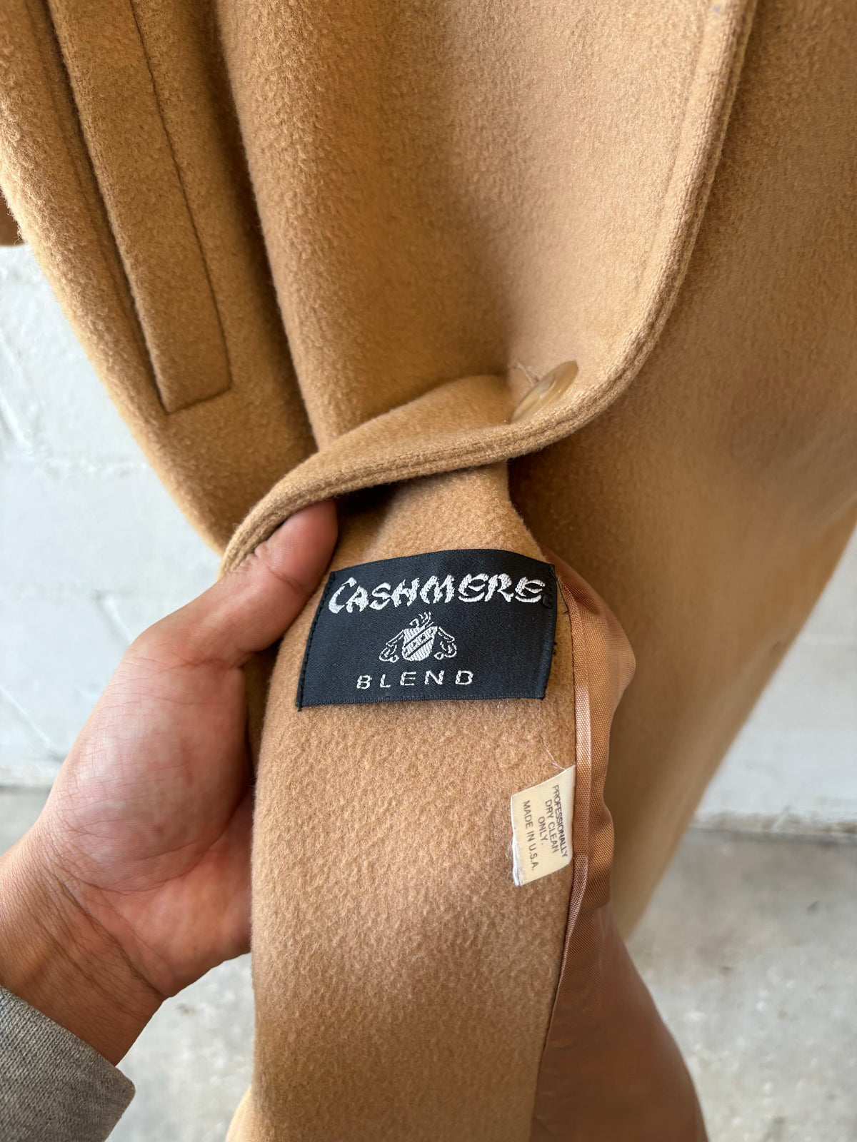 Vtg Mayfair Cashmere Blend Trench Coat : L