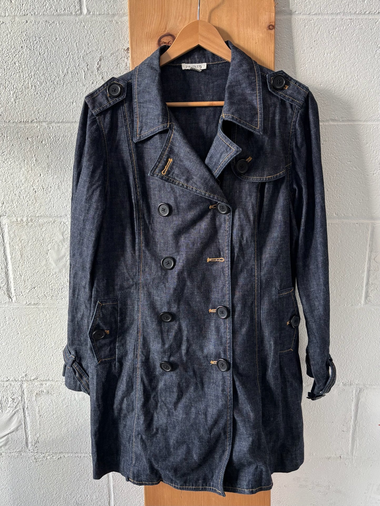 Denim Trench Coat : XL