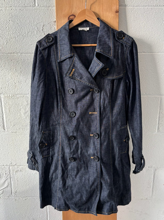 Denim Trench Coat : XL