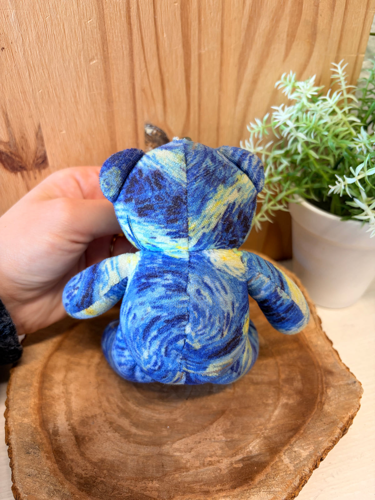 Starry Night Teddy Bear Keychain