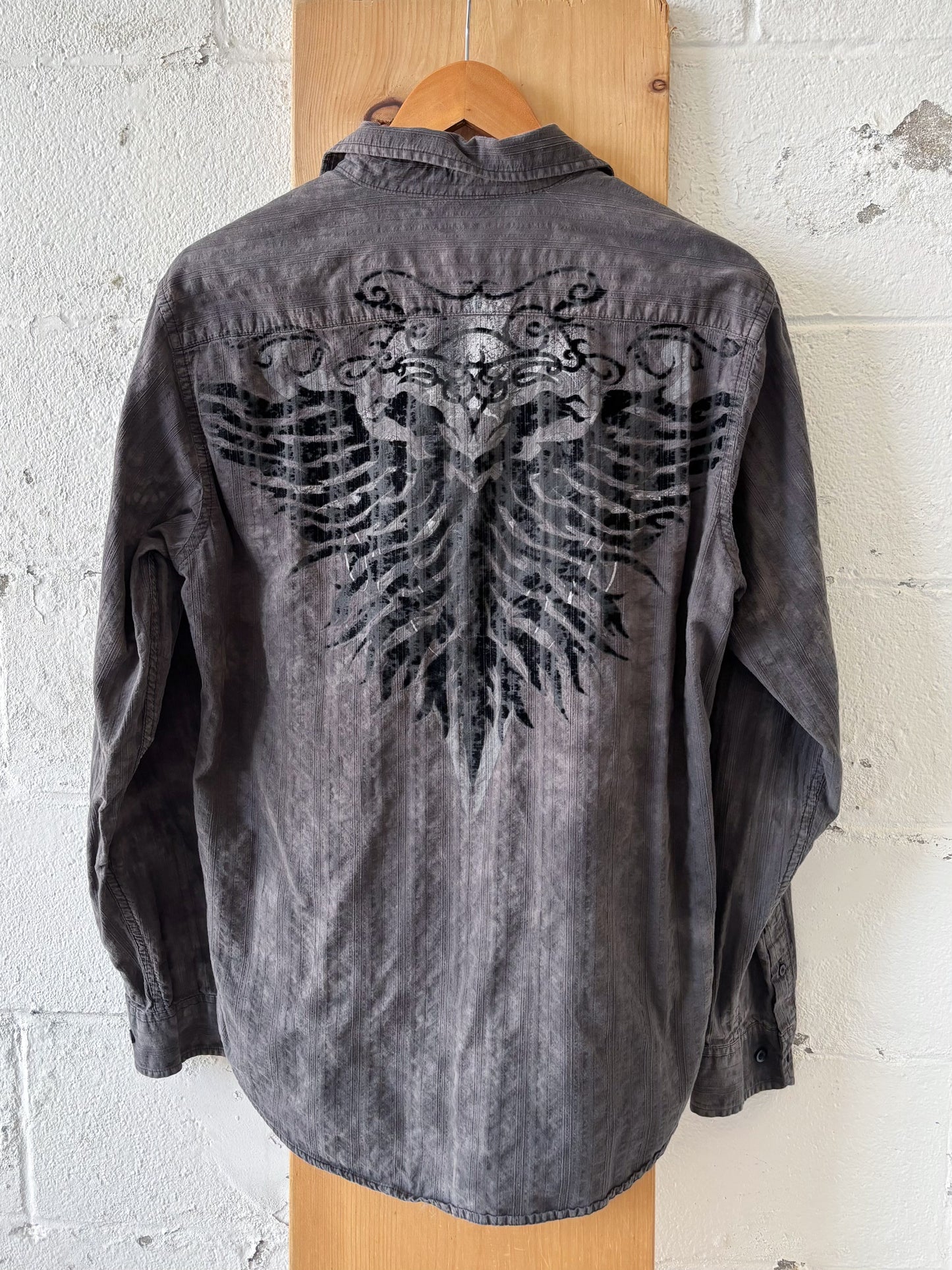 Charcoal Long Sleeve Top : L