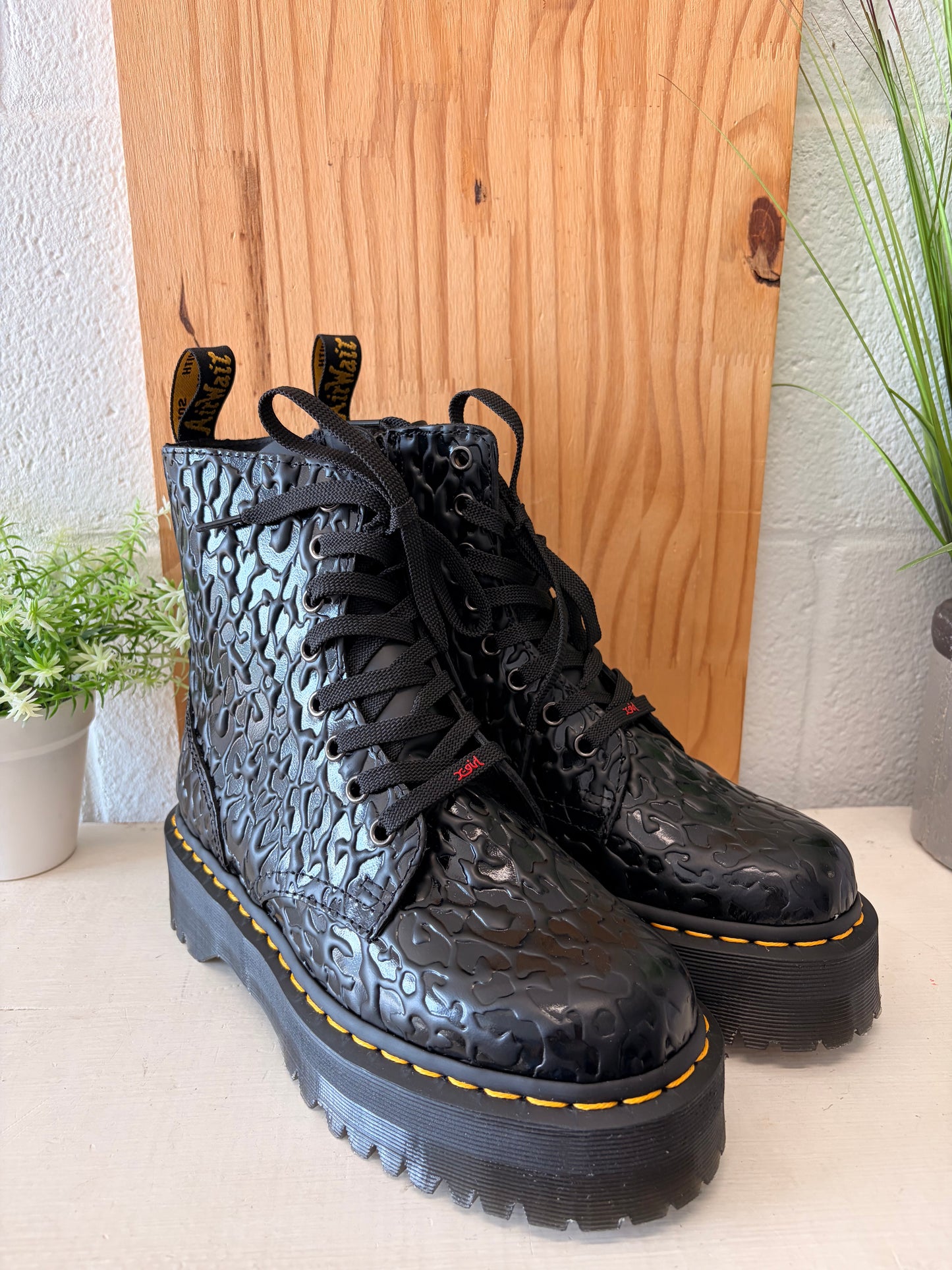 Dr. Martens Jadon X-Girl Textured Platform Boots : Size 7