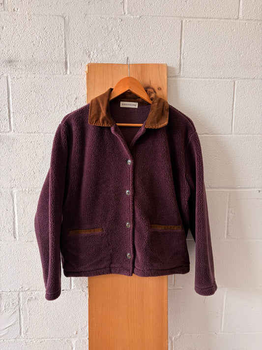 Vtg Plum Sherpa Jacket : M