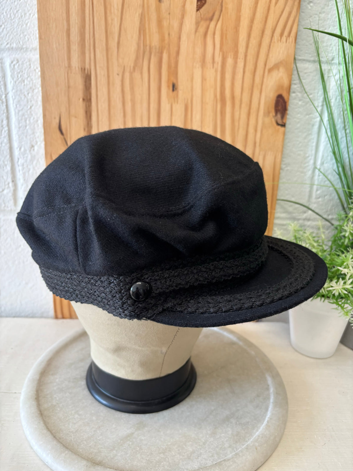 Vtg Black Greek Fisherman’s Cap : OS
