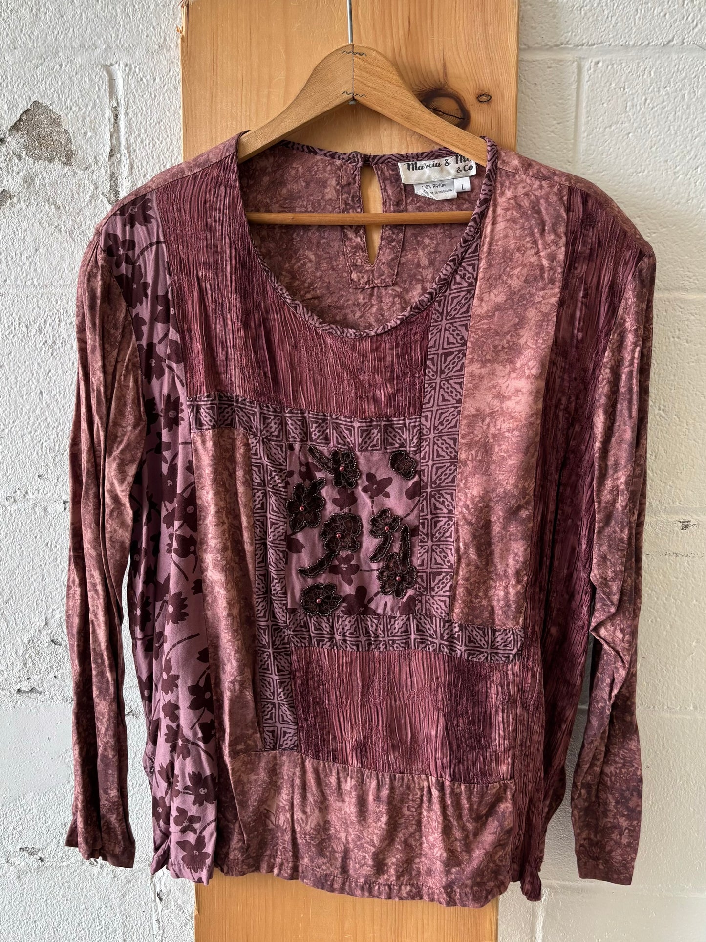 Vtg Maroon Top : L