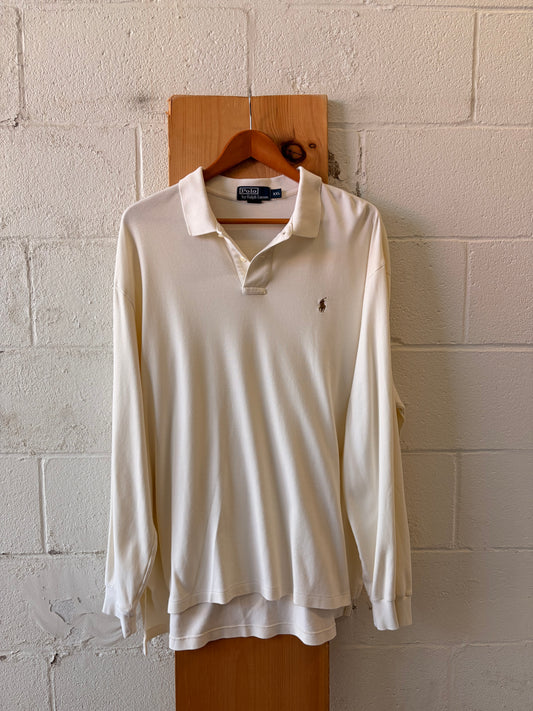 Cream Polo Ralph Lauren Long Sleeve : XXL