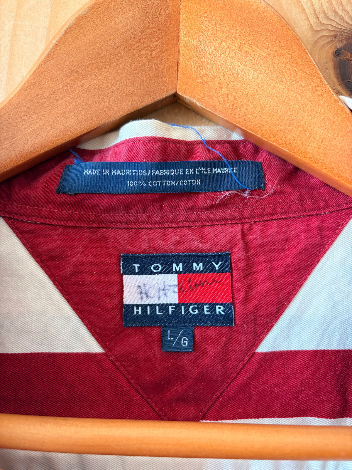 Vtg Striped Tommy Hilfiger Button Down : L
