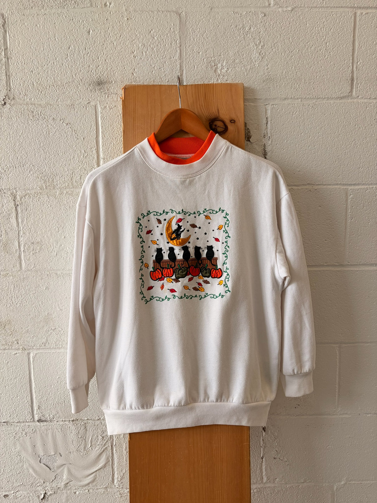 Vtg Black Cats Spooky Season Crew : M/L