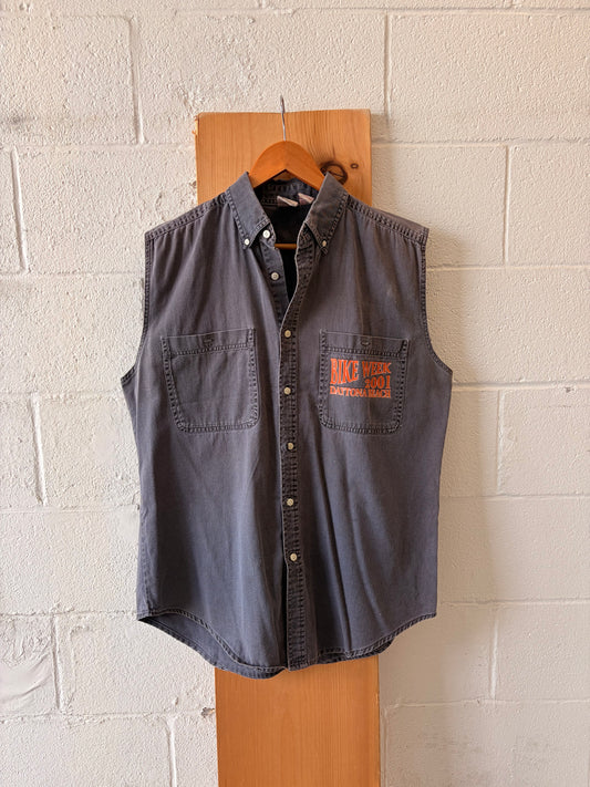 ‘01 Daytona Bike Week Cut Off Vest : M