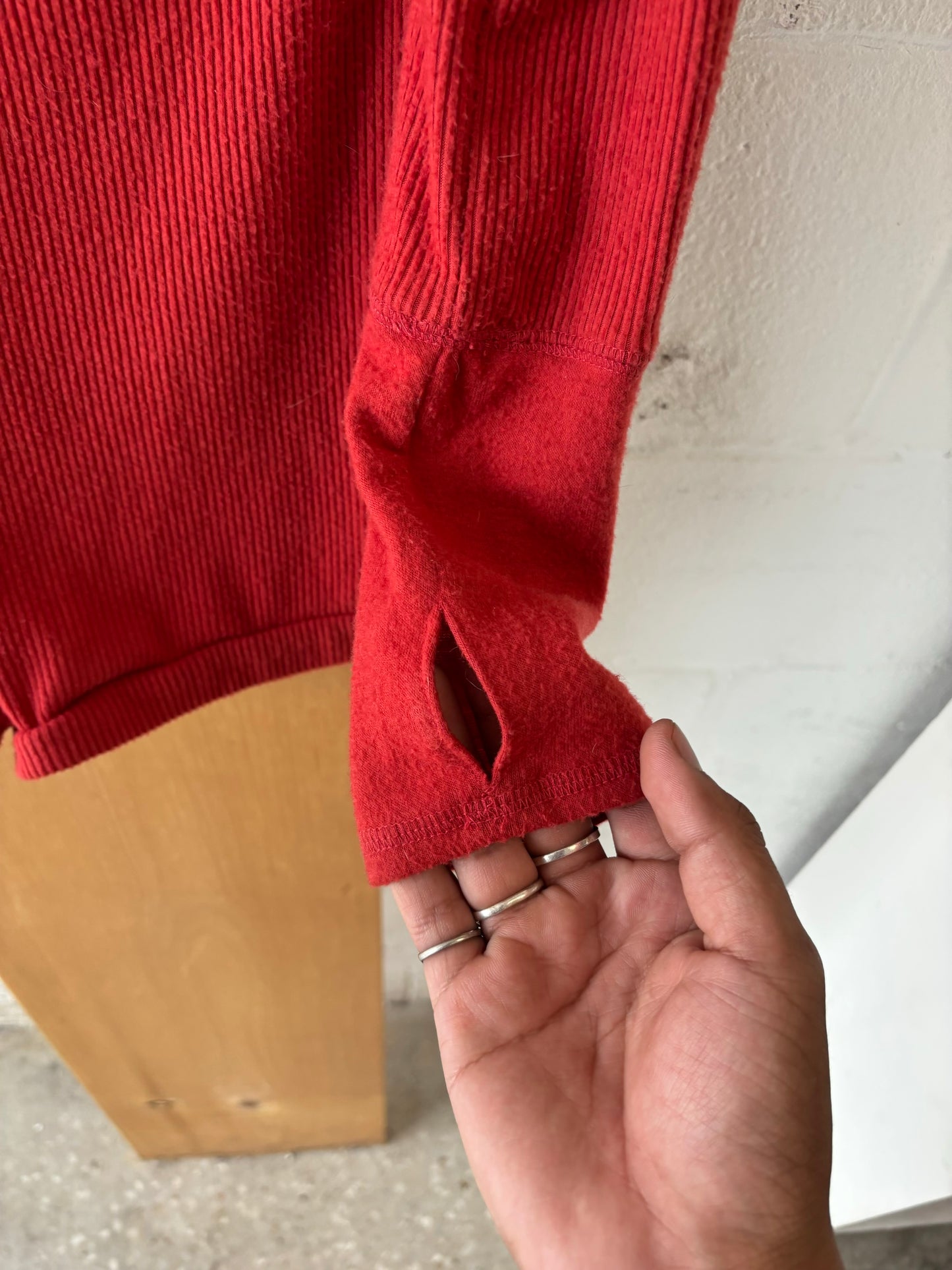 Ribbed Henley Bodysuit : M