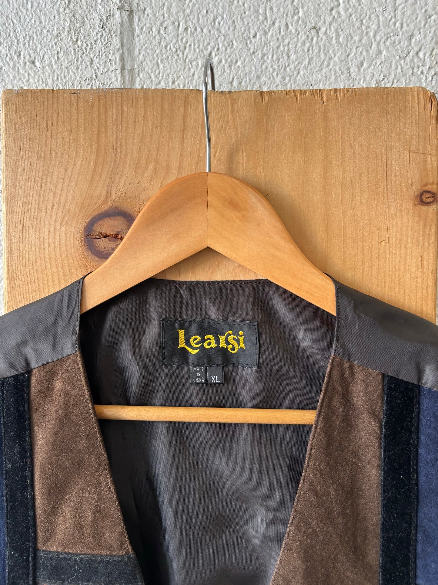 Vtg Patchwork Vest : XL